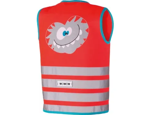 Crazy Monster Jacket Reflecterend Fluohesje Kind Rood Medium