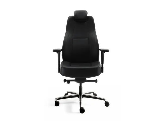 Chaise de bureau 24 heures Assise cuir Noir