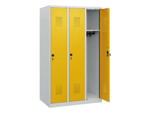 schoollocker,HxBxD 1530x900x500mm,3vak,vak B 300mm,draaigrendel
