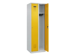 locker,HxBxD 1850x600x500mm,2vak,vak B 300mm,cil.-slot,staand op vloer - 2