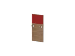 baliepaneel,v. bureau,aanbouw links,B 600mm,NT-cherry,BN4011-rood