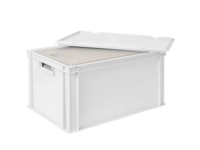 Euronorm-stapelbak,m. isoleerbox,HxLxB 320x600x400mm,65/35l,PP,wit