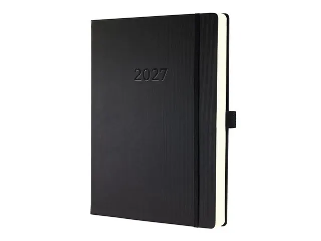 Agenda Conceptum A4+ 2027 (NL/FR/EN/DE) Couverture rigide Noir