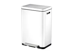 X-Cube pedaalemmer 45 Liter Wit Mat RVS