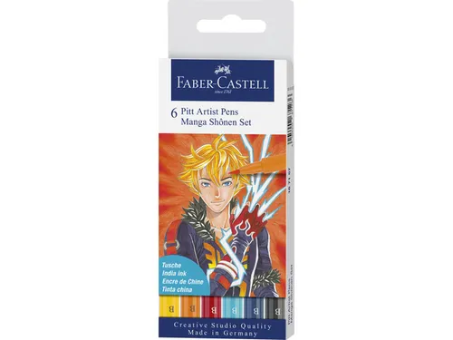 Tekenstift Faber-Castell Pitt Artist Pen Manga 6-delig etui Shônen