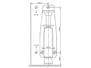 Perel Deurstopper met voetbediening Rubberen voet - 2