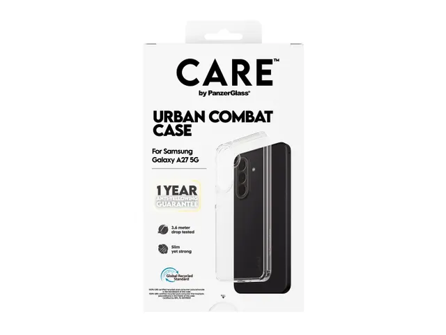 PanzerGlass CARE by Urban Combat Case Transparent w. Clear Frame
