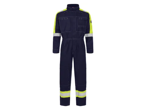 Tranemo 5716 overall, marineblauw/fluo geel, maat 2XL, per stuk