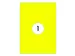 Etiket 210x297mm Fluor Geel 100 Vel