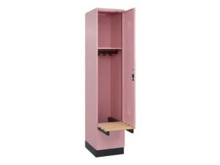 locker met bank,HxBxD 1950x400x815mm,1vak,vak B 400mm,cilinderslot - 1