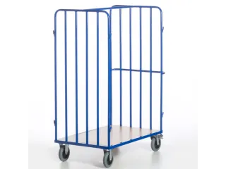 pakketwagen,draagverm. 600kg,laadvl. LxB 1200x800mm,houtetage,RAL5010 - 5