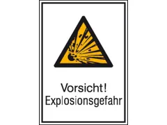 waarschuwings-combibord,v. binnen/buiten,Pas op! Explosiegevaar