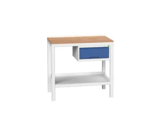 werkbank,HxBxD 930x1000x600mm,multiplexblad,4voeten,uitrusting: lade - 1