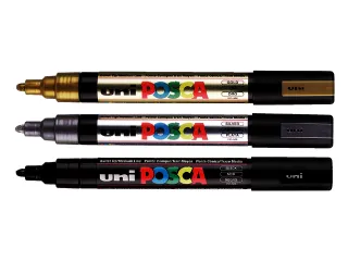 Verfstift Posca PC5M Medium Punt 1,8-2,5mm Goud - 3