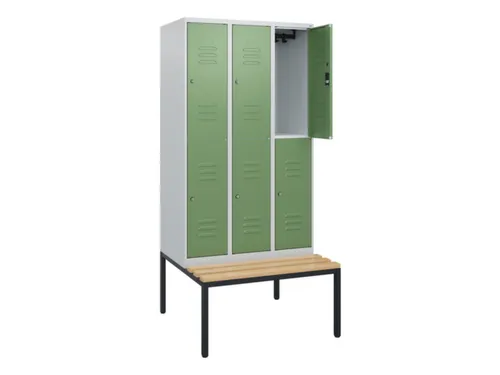 Dubbeldekse dekenkist,HxBxD 1950x900x815mm,3x2vak.,vak B 300mm