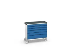 gereedschapswagen 965x1050x600mm antislipblad 6 laden RAL7035+RAL5010