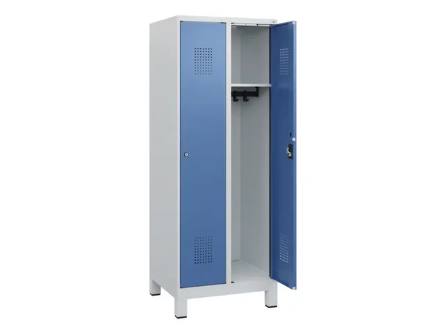 schoollocker,HxBxD 1630x600x500mm,2vak,vak B 300mm,cil.-slot,voeten