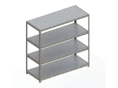 Breedvakstelling 1970x2000x800mm Vaklast 500kg 4 Stalen Legborden