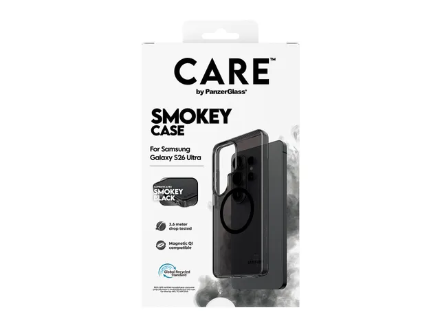 PanzerGlass CARE by Smokey Case w. Black Qi Samsung Galaxy S26 U
