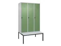 locker voor scheiding van kleding,HxBxD 2120x1200x815mm,3vak