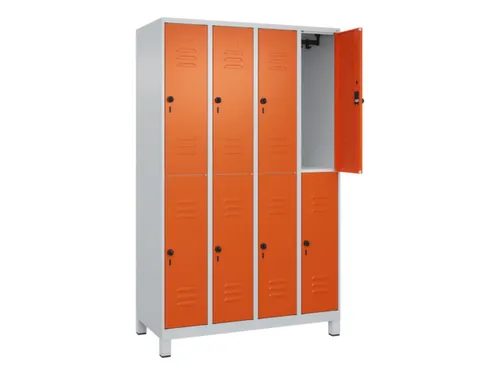 dubbeldekse locker,HxBxD 1950x1200x500mm,4x2vak.,vak B 300mm