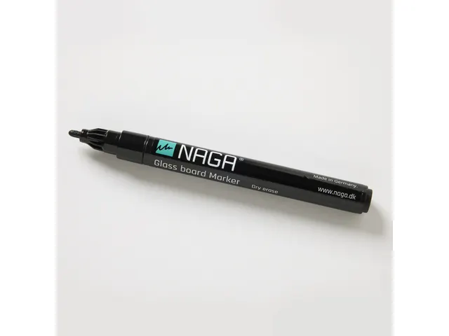 Glasbordmarker 2mm Naga set a 2st. zwart