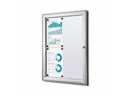 Vergrendelbaar Muurvitrine Indoor/Outdoor Brandwerend 4xA4 Zilver