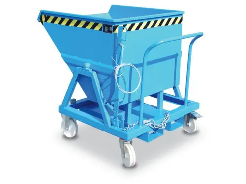 Kiepbak Staalplaat 1115x1010x1220mm Inh. 0.40m³ 1000kg Blauw