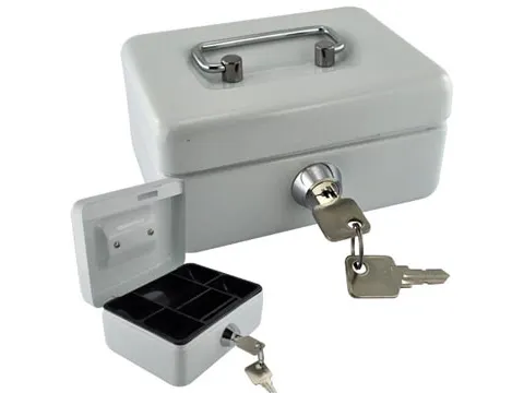 Coffret À Monnaie, Avec Fente Pour Pièces, 125 X 105 X 61 Mm, Blanc