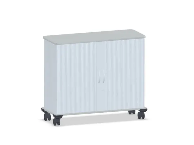 Armoire À Rideaux Transversaux,Finition Corps Gris Cliar