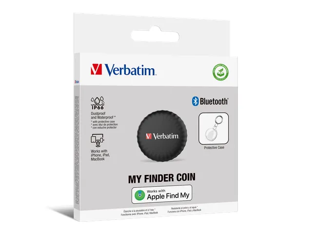 Verbatim 32133 My Finder Coin Bluetooth Tracker Zwart 1 stuk