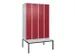 locker voor scheiding van kleding,HxBxD 2120x1200x815mm,4vak