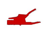 Geisoleerde Krokodillenklem 4mm 34a Rood (ak2b 2540)
