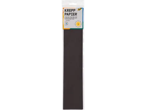 Crêpepapier Folia 50x250cm 10vel 199 zwart