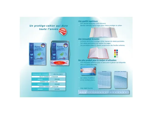 Schriftomslagen Kover transparant 24x32cm ass