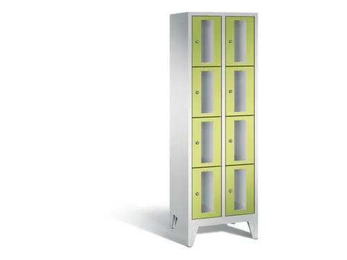 Lockerkast 1850x610x500mm 2x4 vakken Cilinderslot Poten, RDS1108060