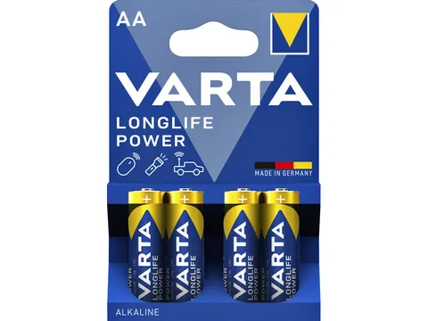 Batterij Varta Longlife Power 4x AA Alkaline 1.5V
