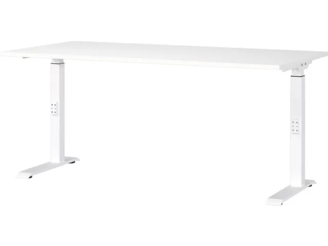 In hoogte verstelbaar bureau,HxBxD 680-910x1600x800mm,blad wit