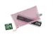etui DIN PVC-vrij pastelroze transparant met ritssluiting