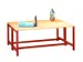 banc double,LxP 1000x740mm,barrettes en bois hêtre,piètement RAL3000