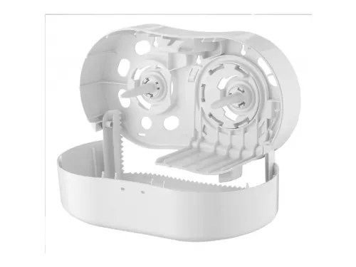 Toiletpapierdispenser 2 rollen Wit (kokerloos)