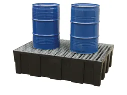 PE-opvangbak,v. 2x200l vat,opvangvol. 224l,HxBxD 330x1205x805mm