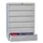 ladekast HxBxD 1000x1023x600mm 6laden slot RAL7035 front RAL5012