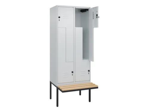 Z-garderobekast,HxBxD 2120x800x815mm,4vak,vak B 400mm,draaigrendel