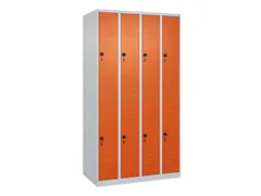 dubbeldekse locker,HxBxD 1850x1000x500mm,4x2vak.,vak B 250mm