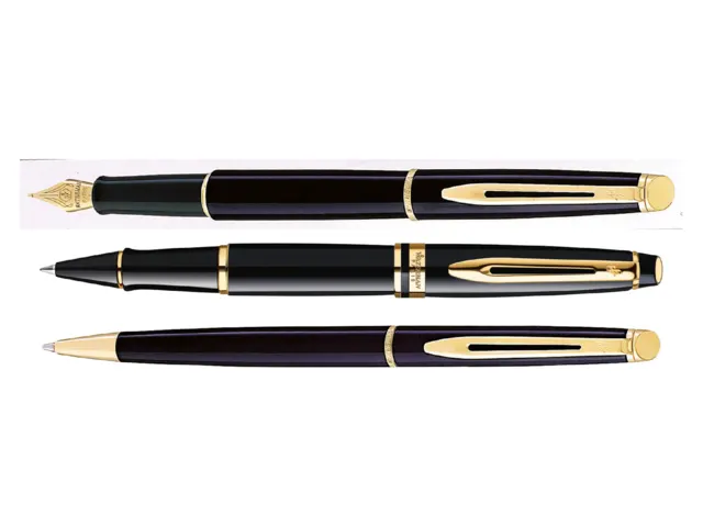 Stylo Bille Waterman Hémisphère Noir Laqué Gt
