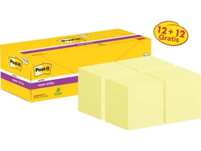 Post-it super Sticky notes 90 vel 76x76mm 24 Pak