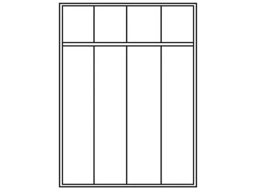 locker,HxBxD 1850x1200x500mm,4vak,vak B 300mm,RAL7035,front RAL6011
