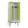 PBM-locker met bank,HxBxD 2120x800x815mm,2vak,vak B 400mm,draaigrendel