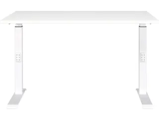 In hoogte verstelbaar bureau,HxBxD 680-910x1200x800mm,blad wit - 2